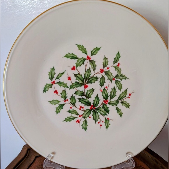 Vintage Oxford Bone China Special Holly & Berry Christmas Salad Plate - Picture 1 of 6